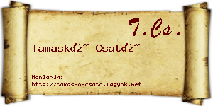 Tamaskó Csató névjegykártya